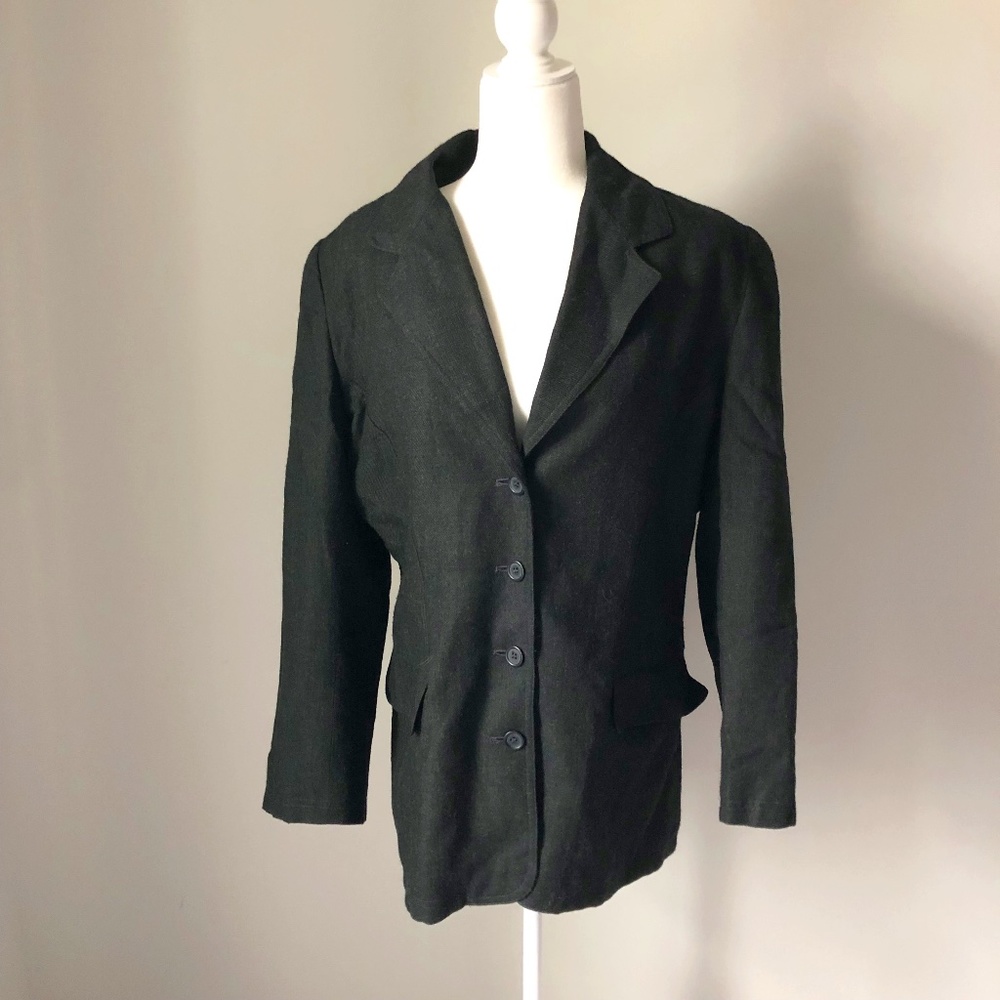 Jones & Co Grey Button Down Blazer/Jacket (Lana Wool)